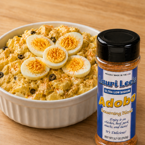 Low Sodium Adobo Deviled Egg Potato Salad