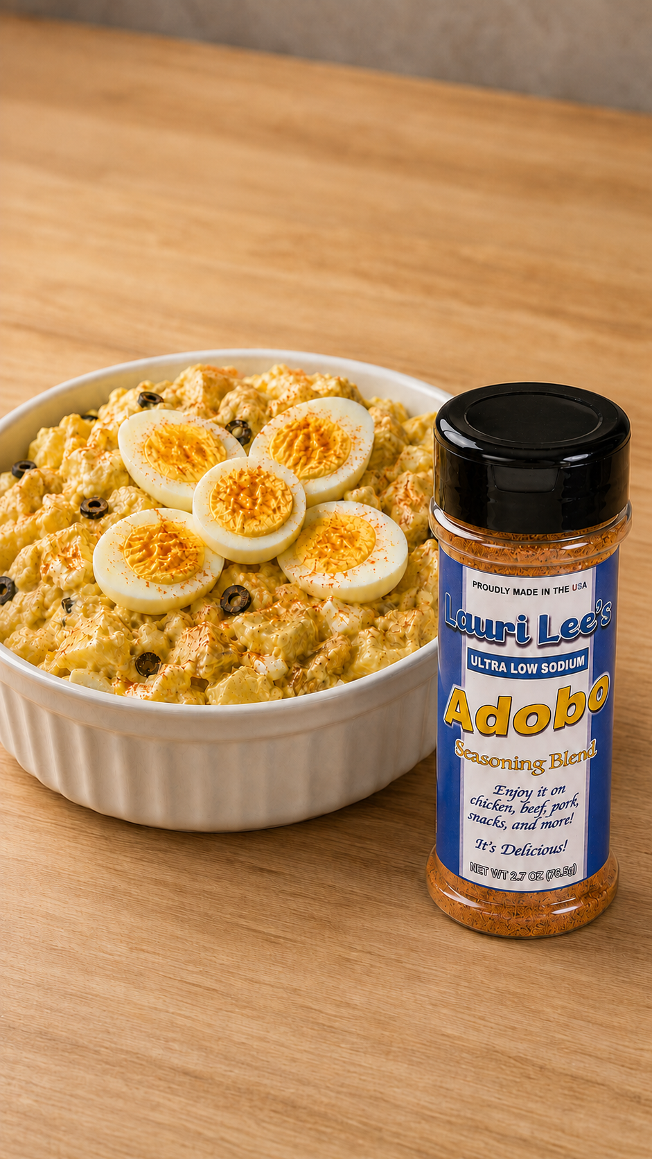 Low Sodium Adobo Deviled Egg Potato Salad